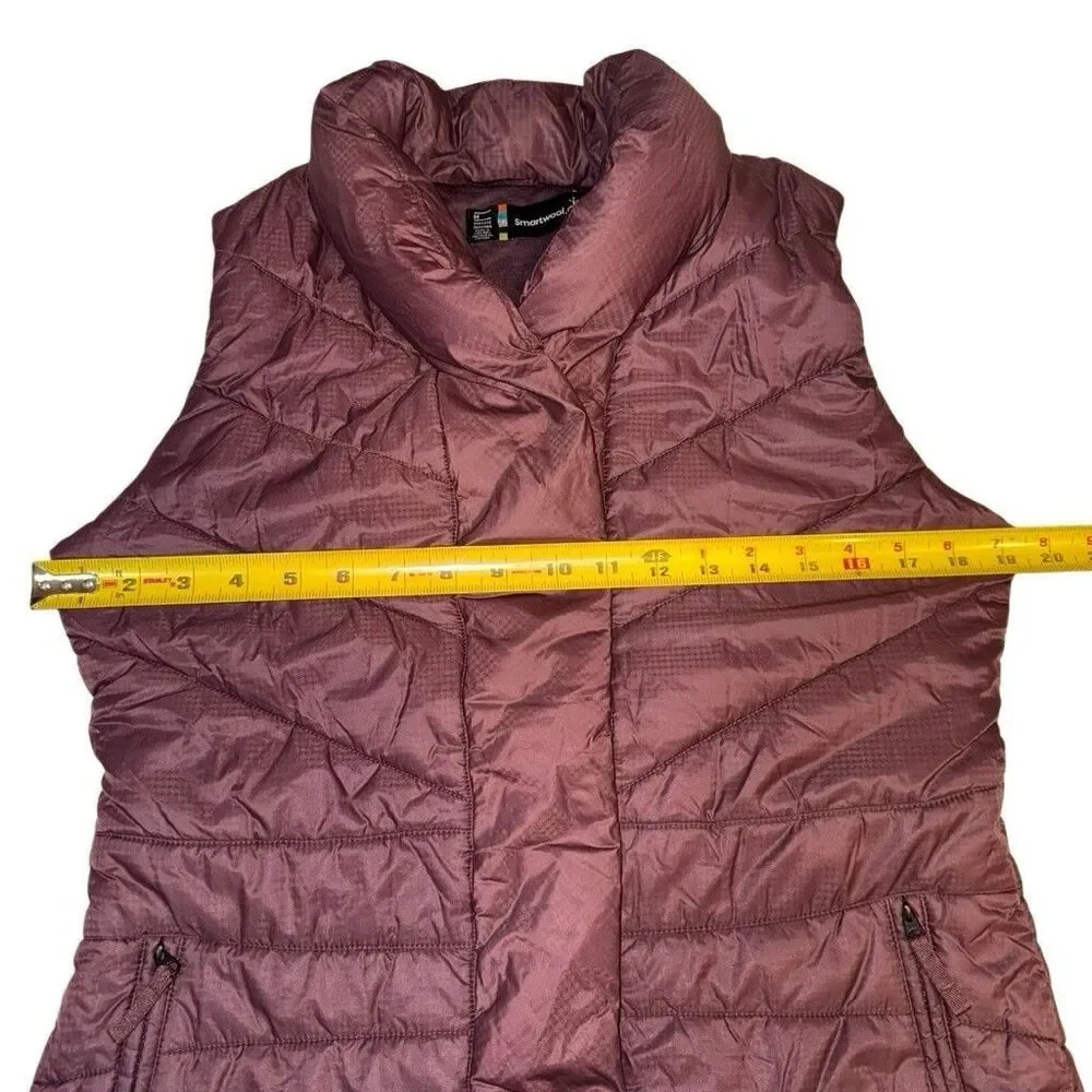 Smartwool Women’s Vest Medium Corbet 120 Quilted Plum Purple Merino Wool Blend